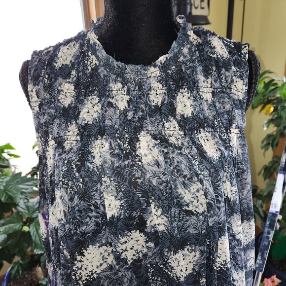 24249  NWT!! Anthropologie Joie Sleeveless Mini Dress Baltic Print Size XXL - Picture 3 of 14